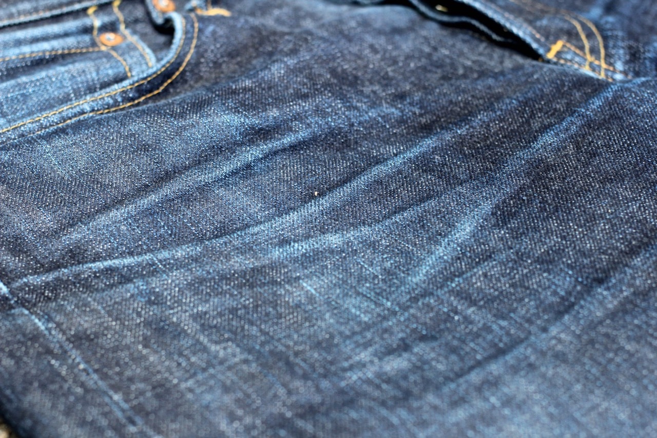 soaking selvedge denim