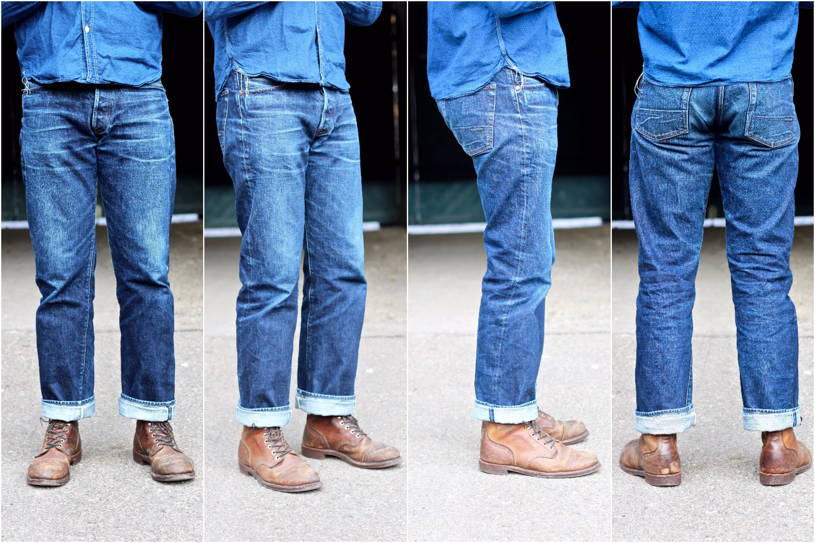 folded jeans men