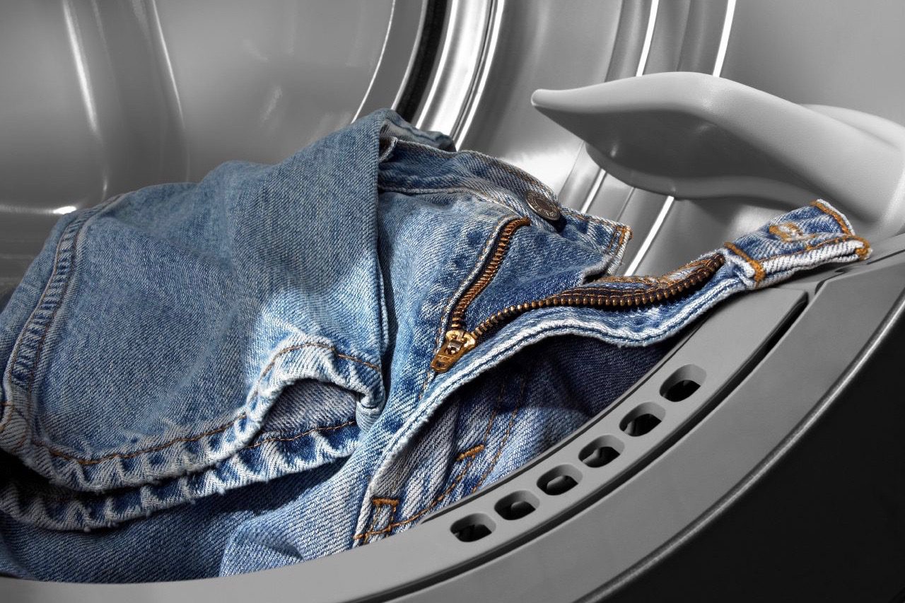 jeans in dryer