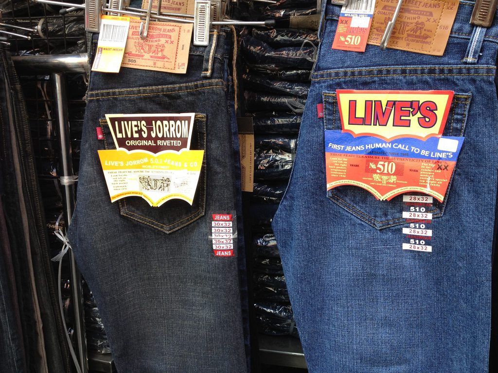 fake levis jeans