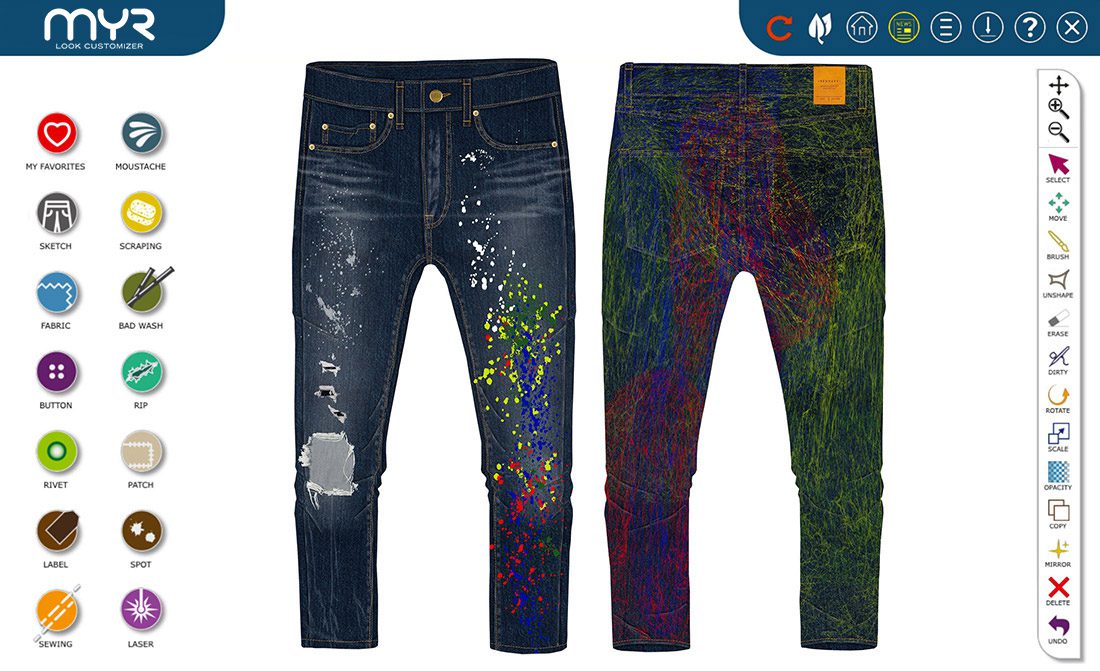 MYR jeans design software