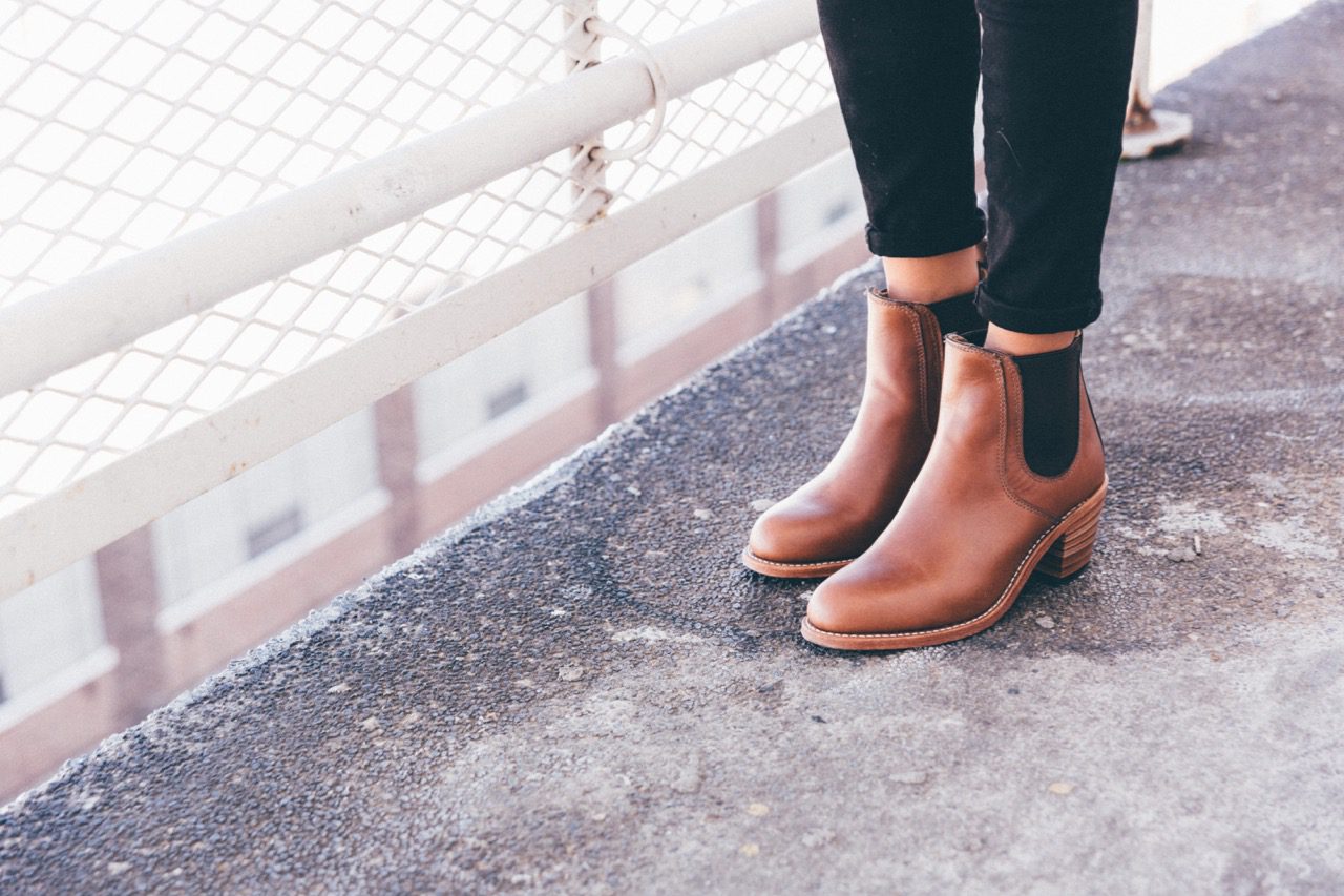 womens black red wing boots