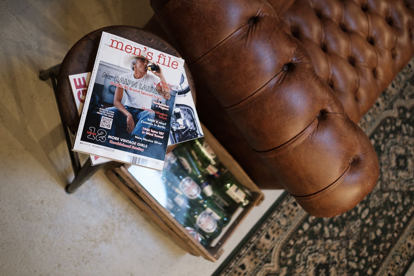 Denimhunters, stuff - fine goods, store review, stuf|f, leather club chair, chair, Men's File, magazine