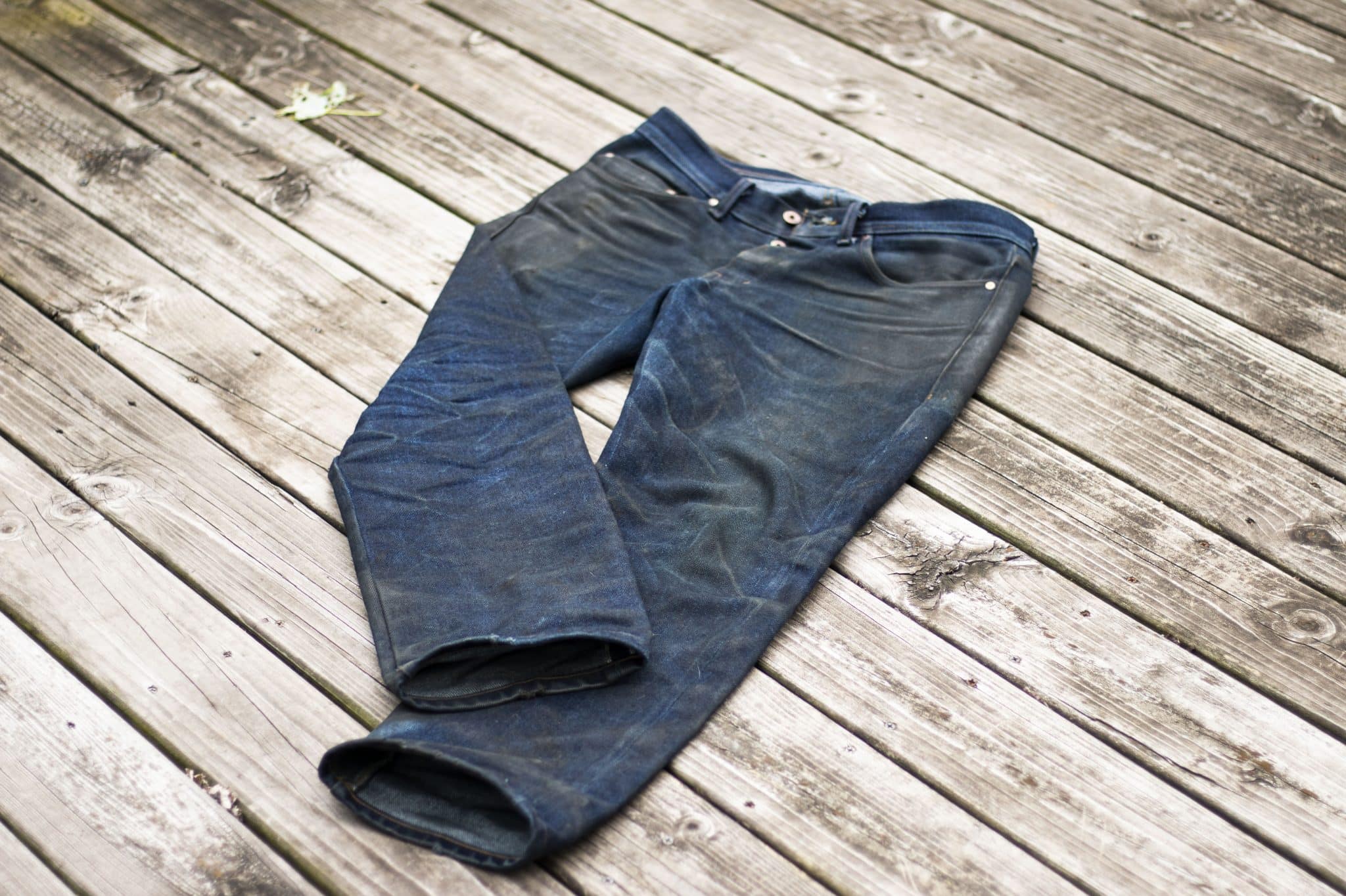 double indigo raw denim