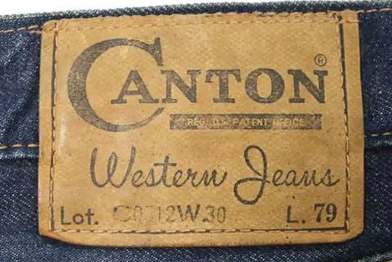 Canton Jeans Patch - Picture from Heddels, Oni Secret Denim 20th Anniversary Moca Weft