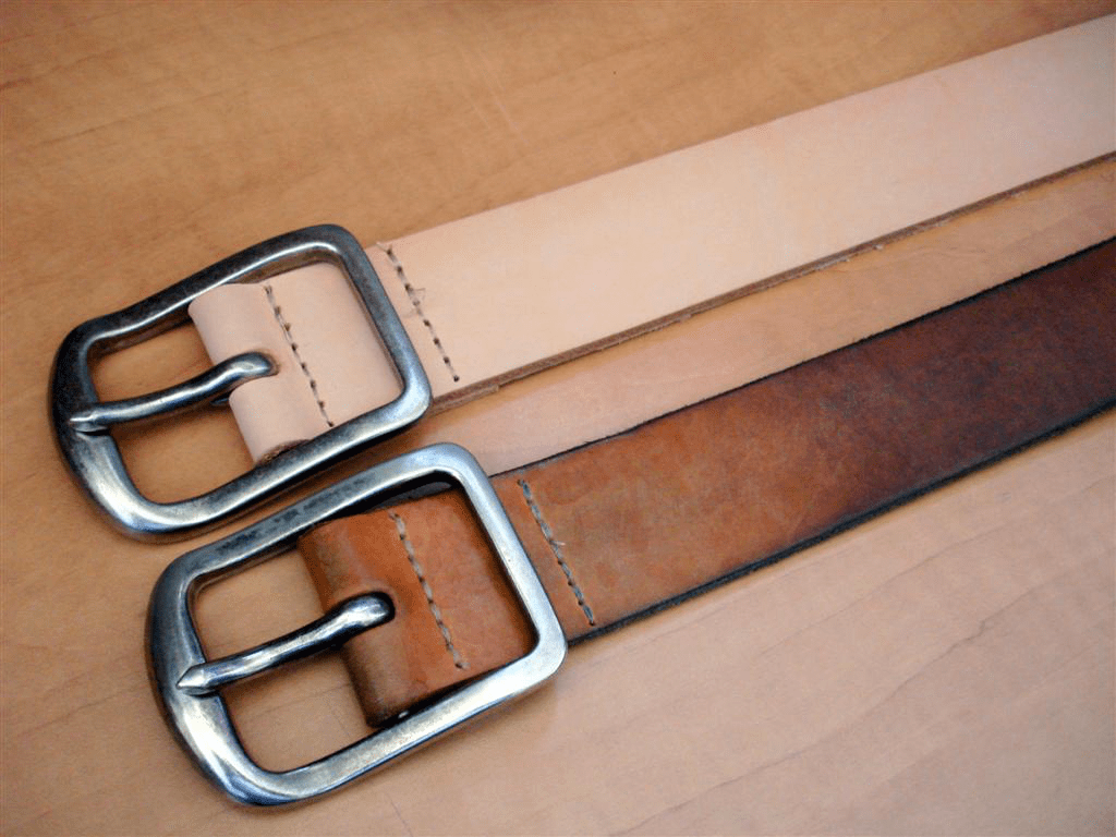 Naked & Famous Denim Mens Thickbelt Natural Tan 7mm Leather Belt