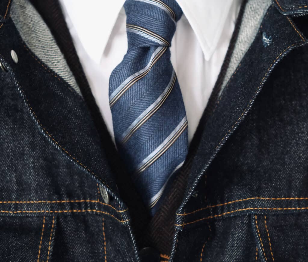 Faded Green Dress Shirt with White Wool Pants