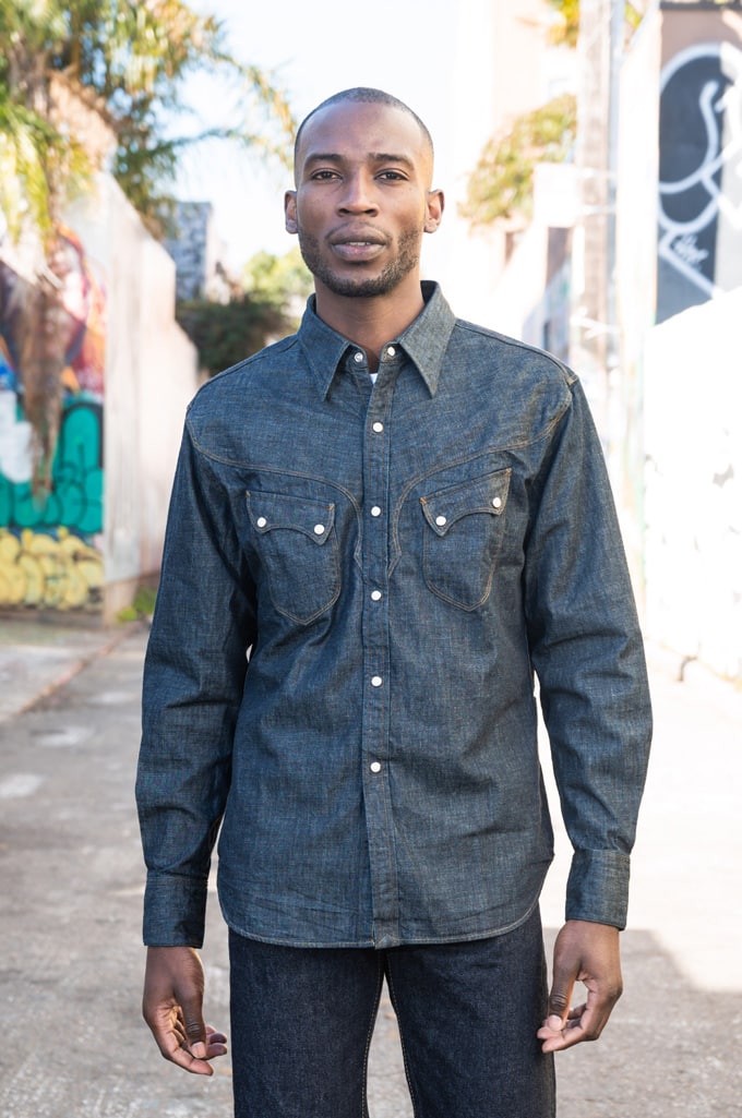 Heavy Raw Denim Western Shirts For Double Denim Perfection